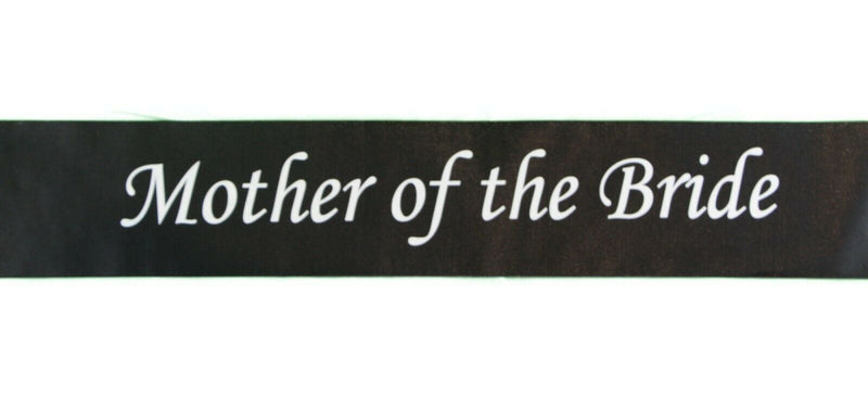 Hens Night Party Bridal Sash Black/White - Mother Of The Bride