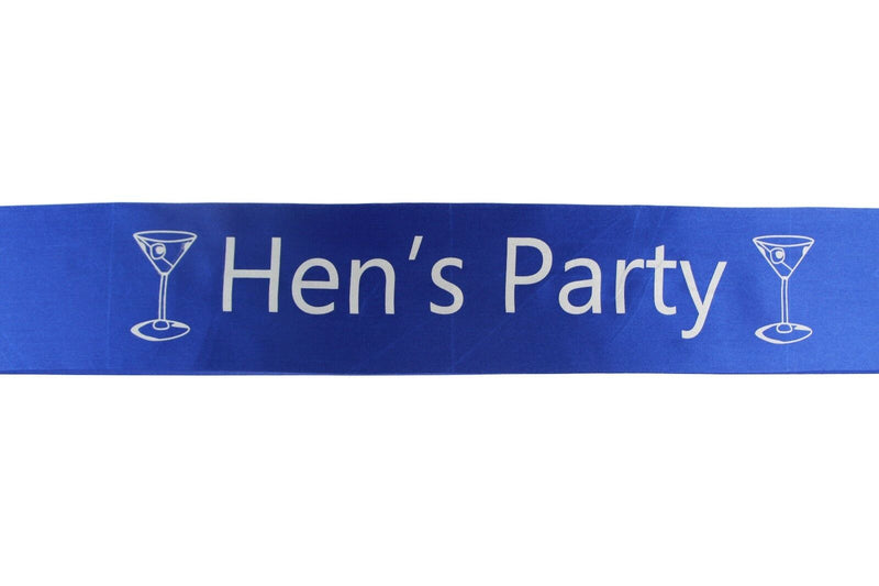 Bridal Hens Night Sash Party Electric Blue/Silver - Hen's Party