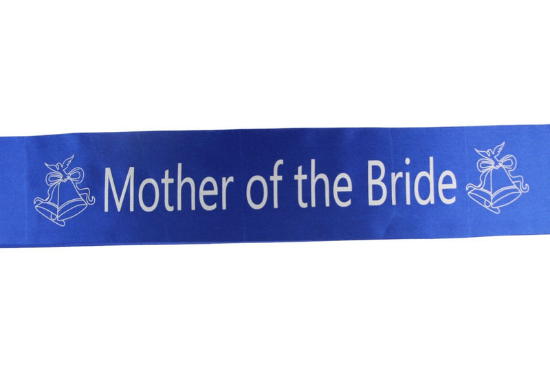 Bridal Hens Night Sash Party Electric Blue/Silver - Mother Of The Bride