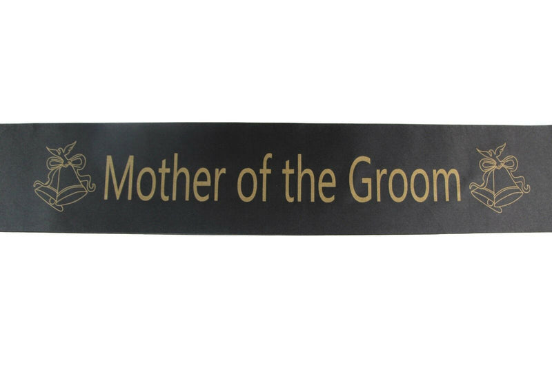 Bridal Hens Night Sash Party Black/Gold - Mother Of The Groom