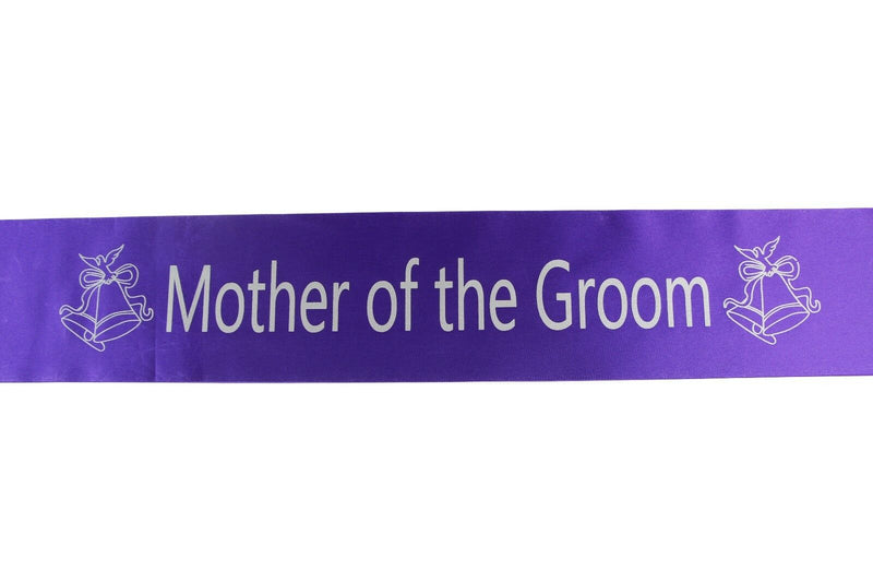 Bridal Hens Night Sash Party Purple/Silver - Mother Of The Groom