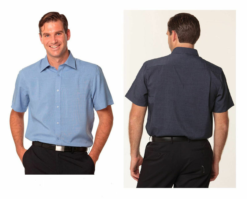 New Mens Cooldry Breeze Short Sleeve Cotton Work Business Casual Shirt
