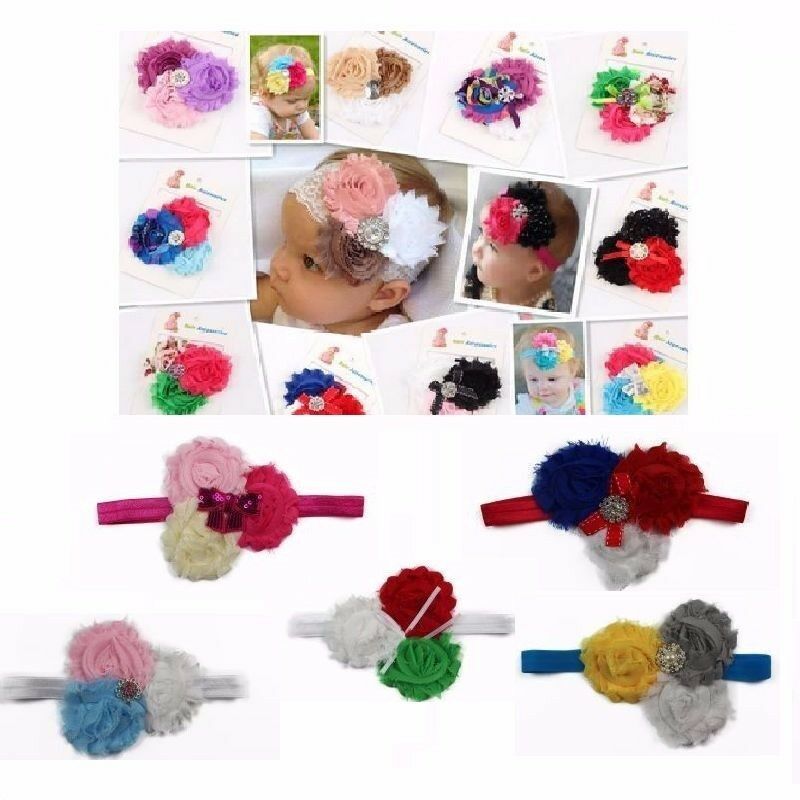 Baby Kids Headband Head Band Pom Pom Floral Cute Hair Accessories