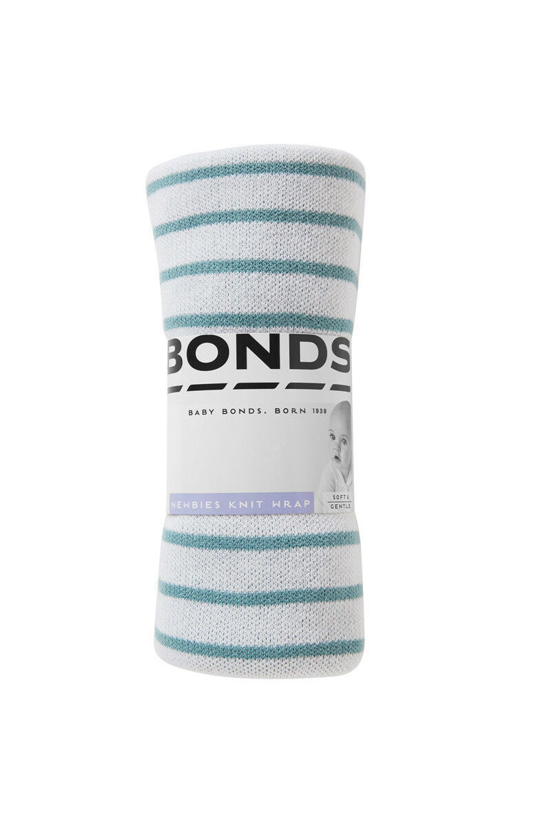 Bonds Baby Girls Boys Newbies Knit Wrap Blanket Pink Stripe Green Stripe Bycpa
