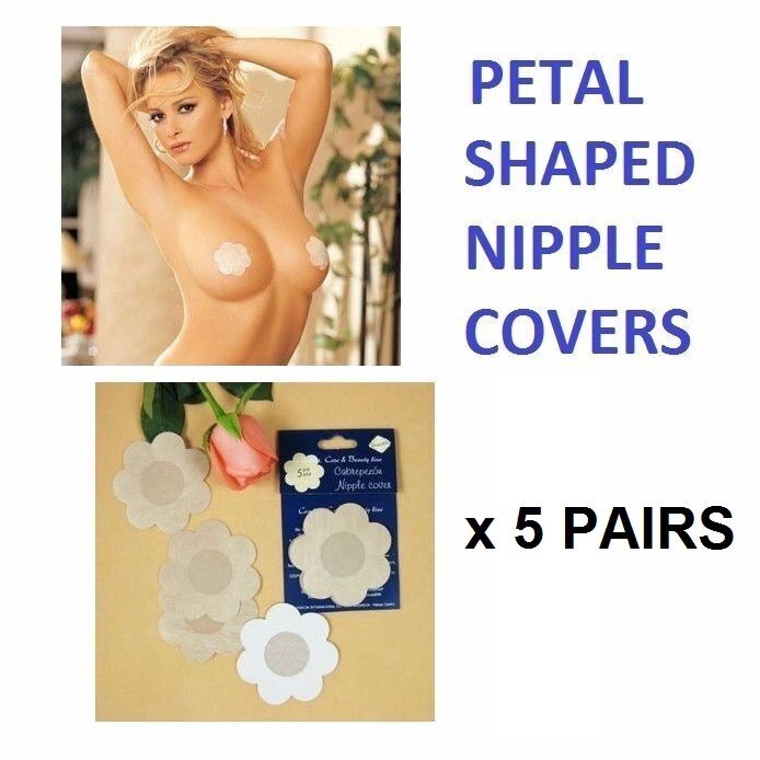 5 Pairs X Womens Petal Shaped Shape Adhesive Nipple Cover Covers