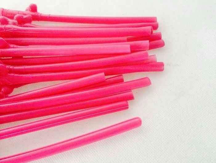 Pink Willy Penis Dick Dicky Drinking Bachelorette Hens Party Straws 10 20 & 30