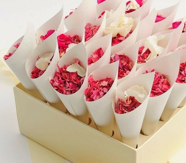 100 Wedding Petals Rose Petal Confetti Table Party Bride White Red Decorations