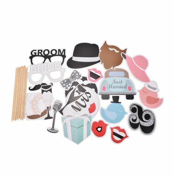 22Pcs Pack X Diy Photo Booth Props Wedding Decoration Birthday Party Mask