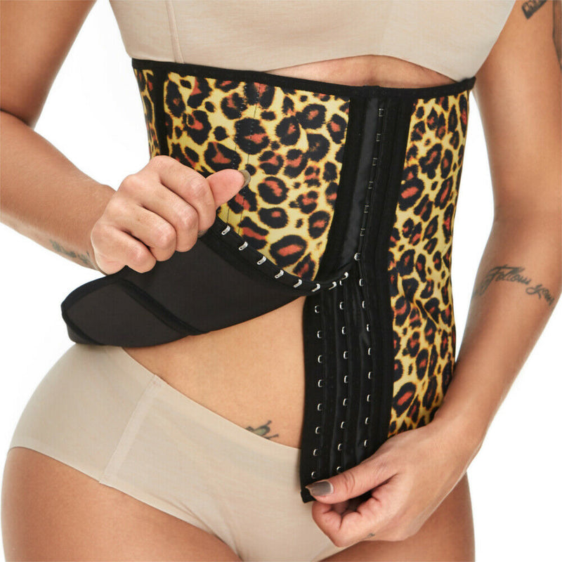 Waist Trainer Leopard Corset Pink Gold Nude Train Your Body Animal Hour Glass