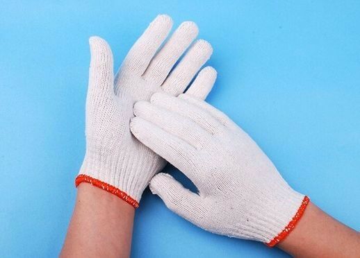 24 Pairs Pack X White Red Work Poly/Cotton General Purpose Elastic Yarn Gloves