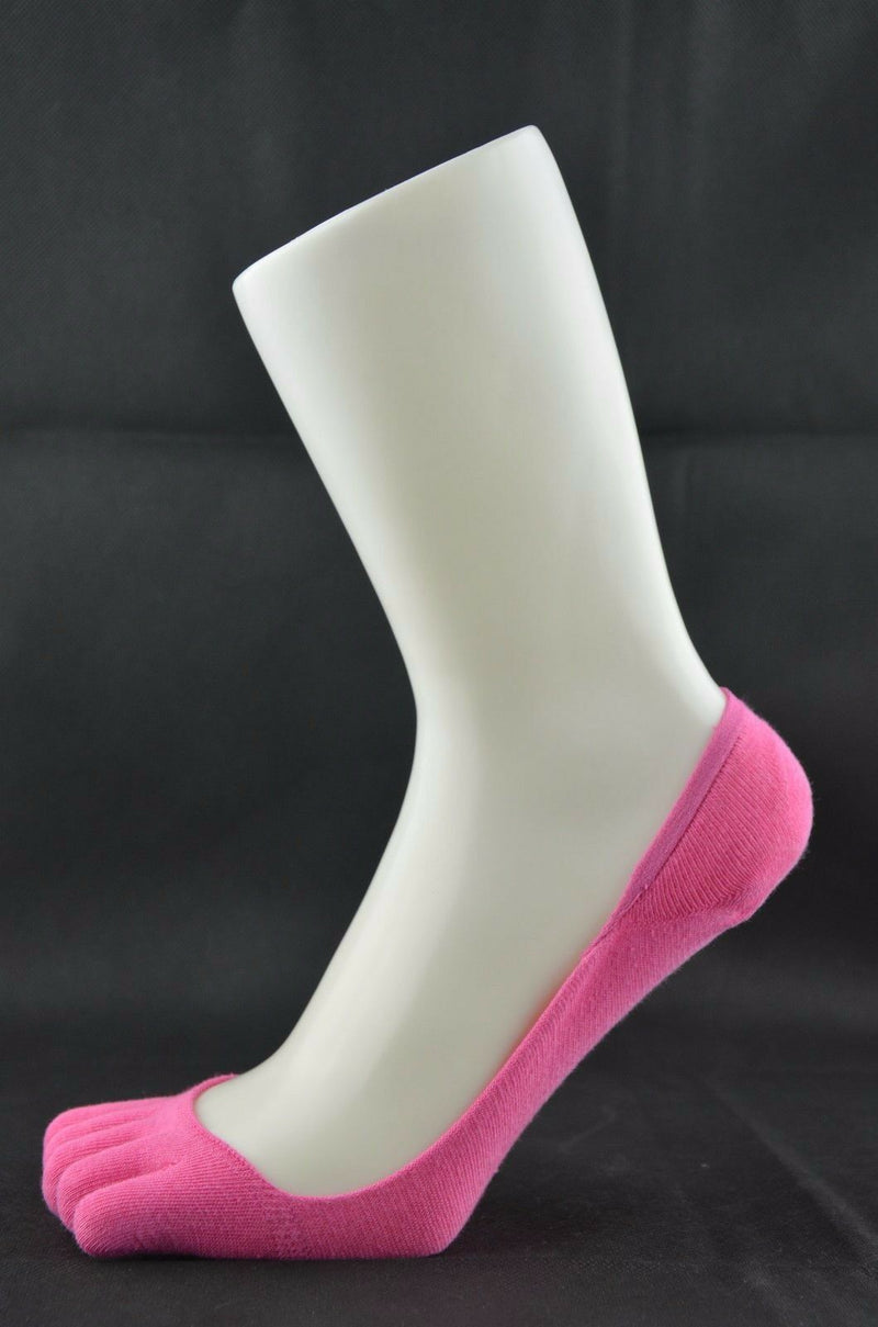 Womens Pair Invisible Anti Slip Five Toe Sock Footlets Footlet Sockettes Socks