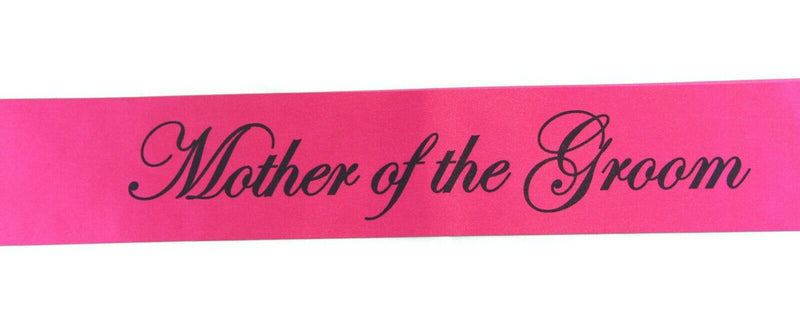 Sashes Hens Sash Party Hot Pink/Black - Mother Of The Groom
