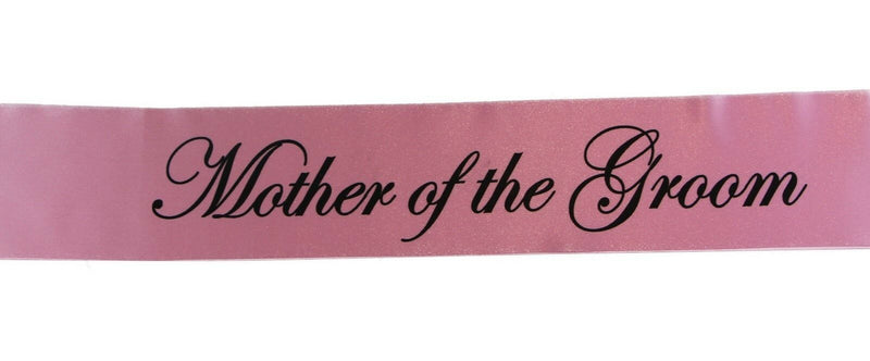 Sashes Hens Sash Party Light Pink/Black - Mother Of The Groom
