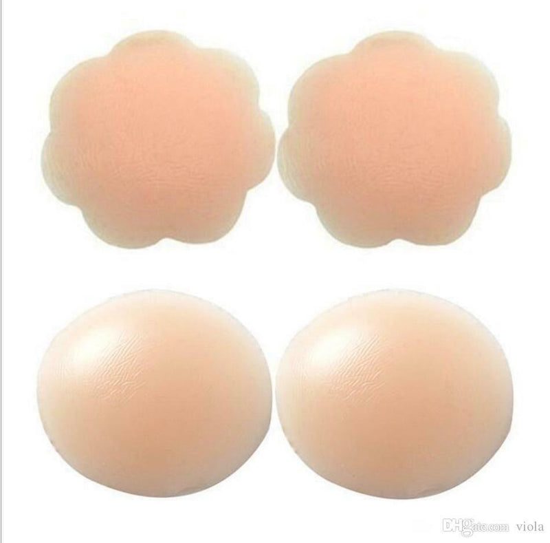 Nipple Covers - Petal Or Round Shape Stick On Silicone Nude Boob Cover Sexy New