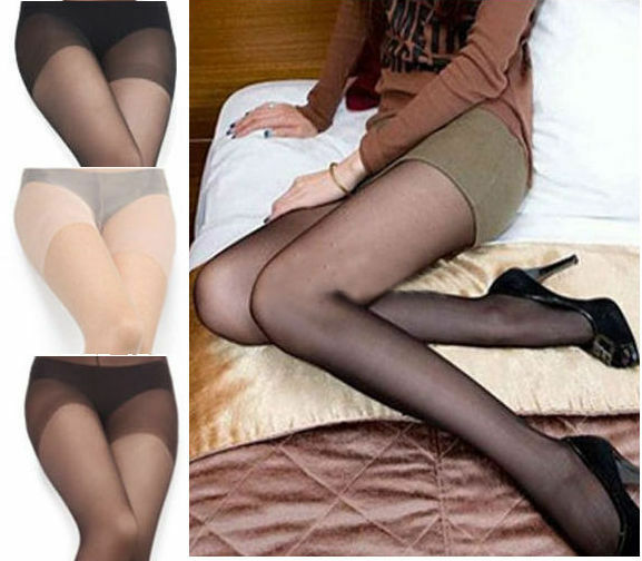 Womens Transparent Light Pantyhose Stockings Tights ~ Black , Dark Brown , Nude