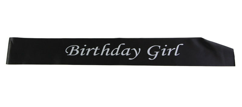 Birthday Girl Sash - Party -  Black/White Monotype Font