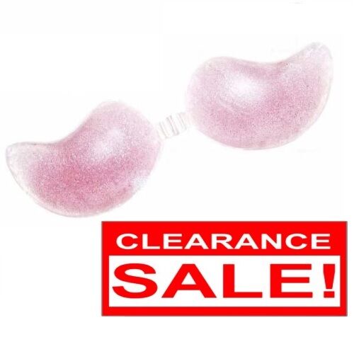 Womens Self Adhesive Glitter Stick On Chicken Fillets Push Up Strapless Bra Wing