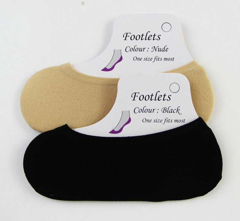Footlets Nude / Black Womens Footlet Sockettes Sockette Stockings Bulk Socks