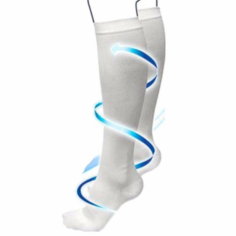 Compression Socks Flight Travel Arching Feet Varicose Veins Medical Black White
