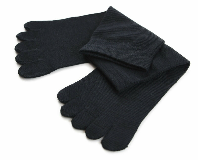Toe Socks Premium Cotton Ankle Five Finger Socks Black Grey Brown Mens Womens