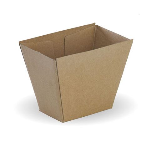 100 X Kraft Brown Disposable Chip Boxes Bulk Takeaway Party Chips Cups Box