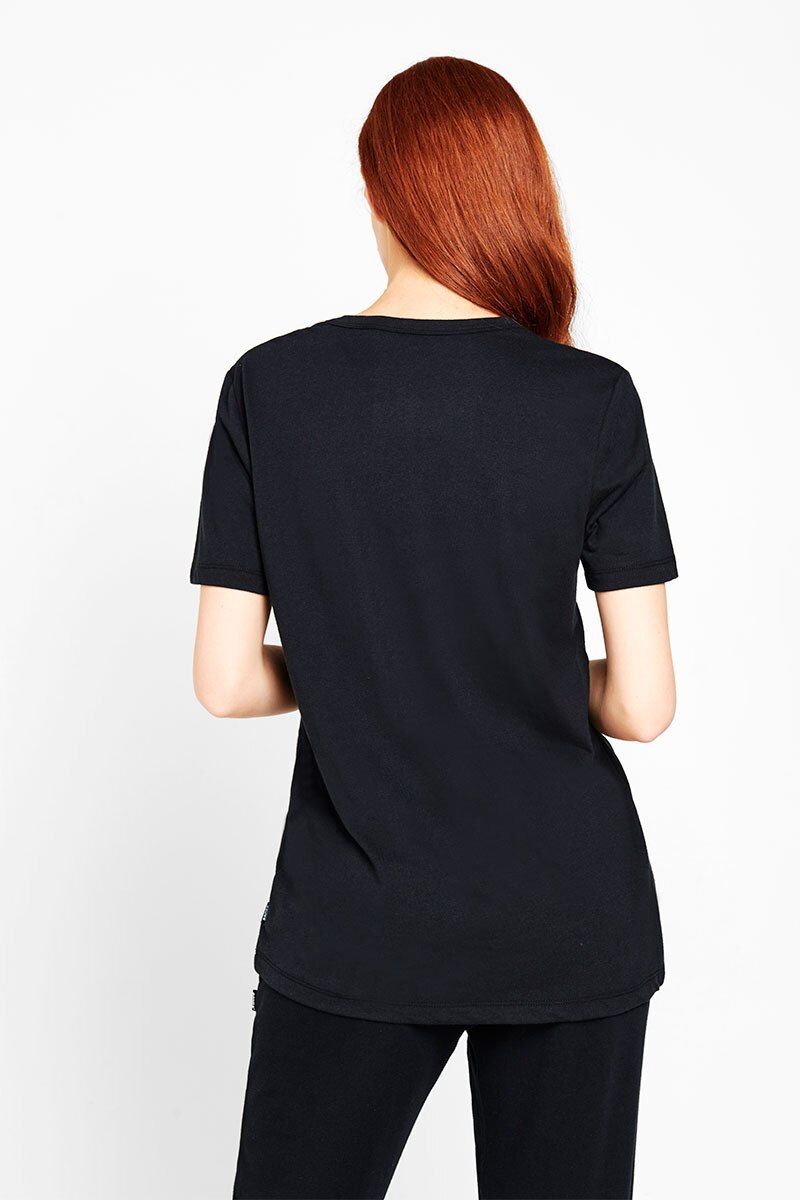 6 x Bonds Womens Core Crew Tee Cotton T-Shirt Black