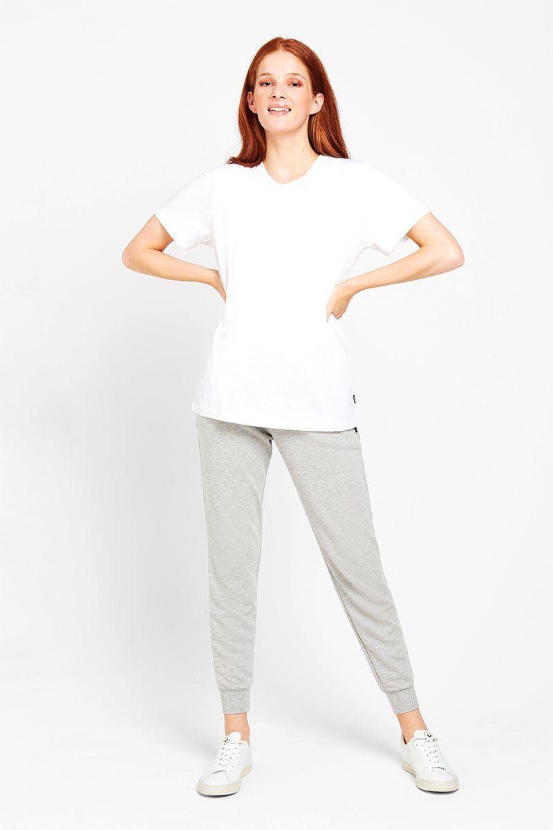 6 x Bonds Womens Core Crew Tee Cotton T-Shirt White
