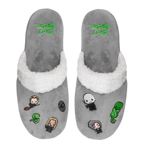 Mens Harry Potter Dark Arts Kawaii Slippers Kawaii Dark Arts - Grey