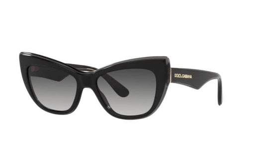 Womens Dolce & Gabbana DG4417 Sunglasses Black/ Transparent Grey