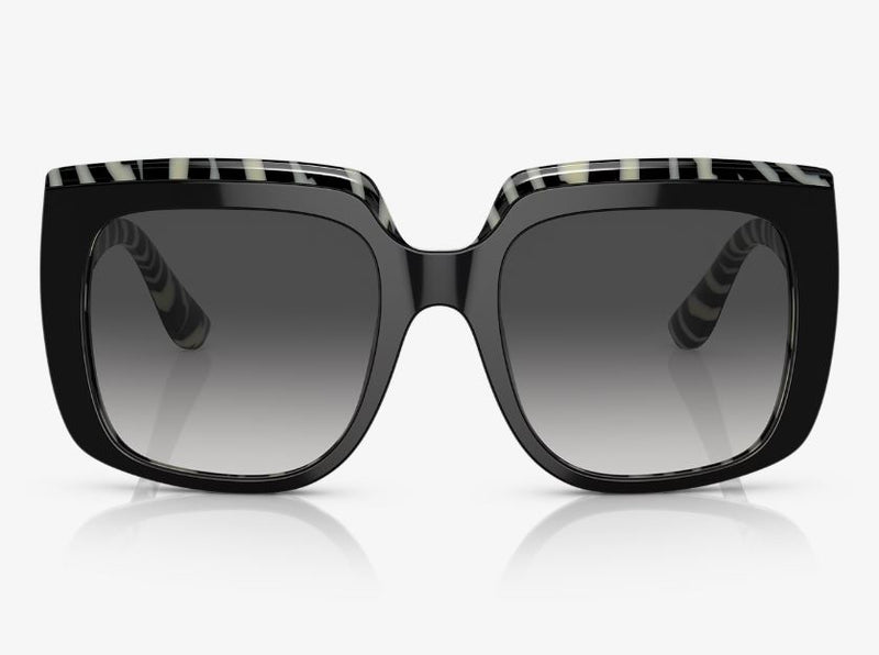 Womens Dolce & Gabbana Sunglasses Dg4414 Top Black On Zebra Sunnies