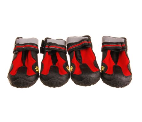 Dog Boots Shoes Puppy Pet High Performance Booties Paw Protection Black Red New