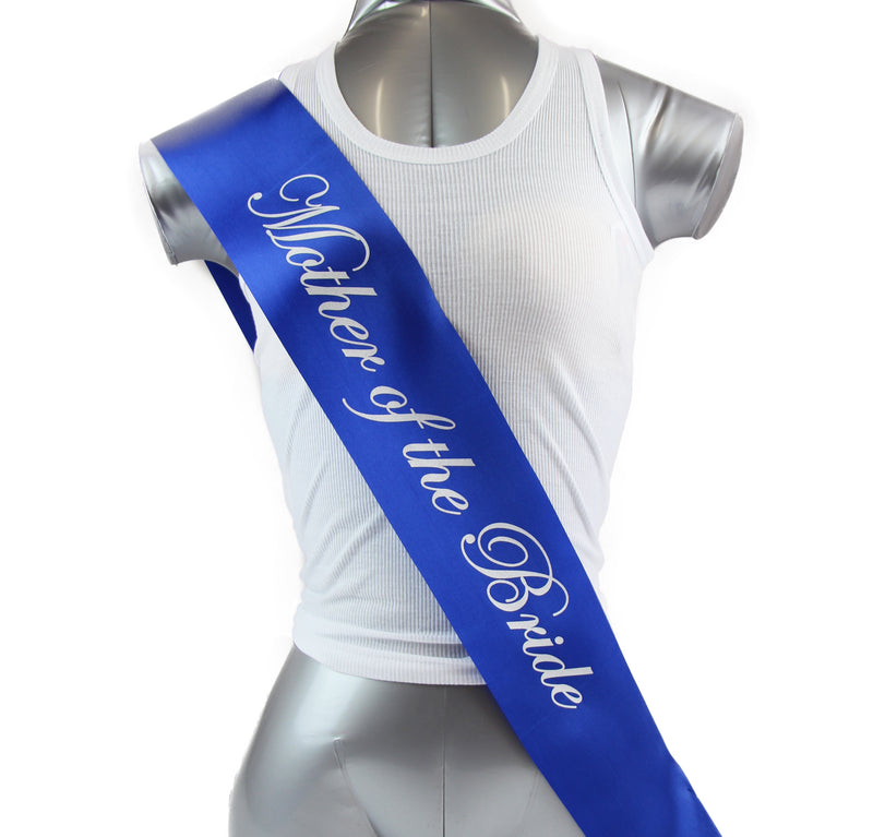 Sashes Hens Sash Party Bridal Electric Blue/Silver - Mother Of The Bride