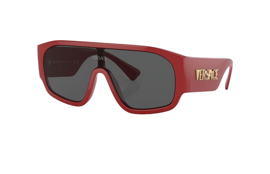 Womens Versace VE4439 Sunglasses Red/ Dark Grey