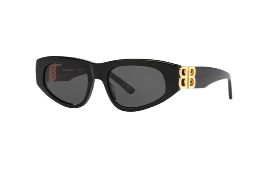 Womens Balenciaga BB0095S Sunglasses Black/Gold/Grey