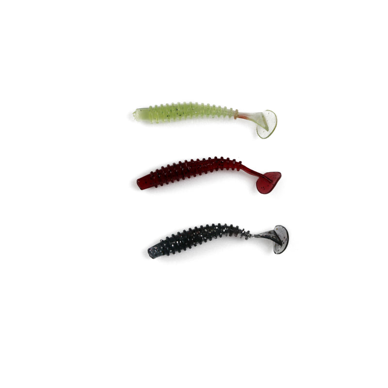 1000 X Soft Fishing Lure Plastic Tackle 50mm Paddle Tail Grub Worm Bream Bass