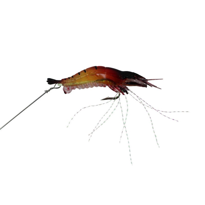 6 x Plastic Fishing Lures Soft Tackle Prawn Shrimp Flathead Bream Cod Bass Glow