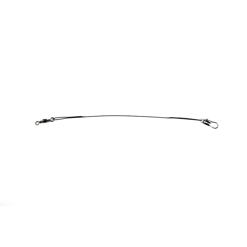 360 X Black Fishing Stainless Steel Leaders With Snap & Swivles 6"Long Tackle