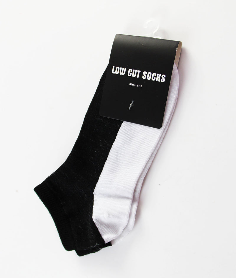 1 x Mens Black & White Low Cut Socks
