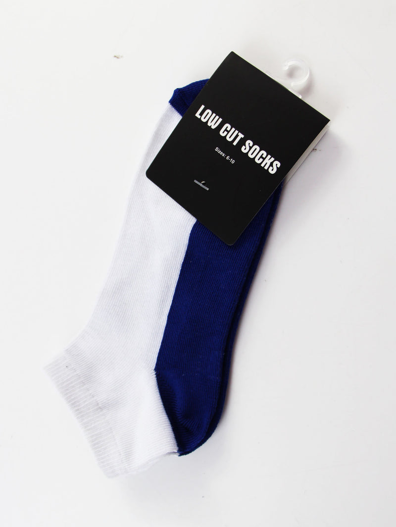 24 X Mens Low Cut White Black Blue Grey Sport Casual Socks Bulk Pack