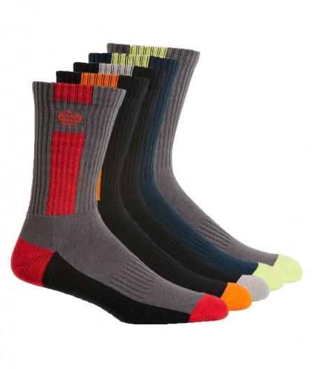 10 x Kinggee Work Socks Multi-Colour Crew