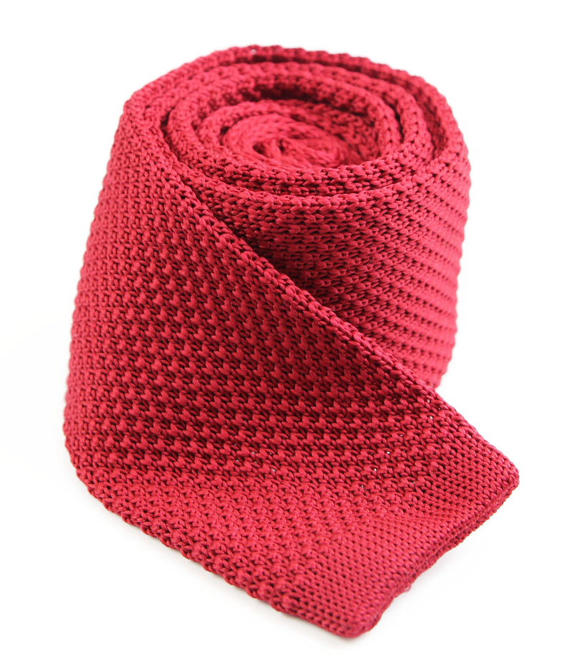 Mens Red Knitted Neck Tie