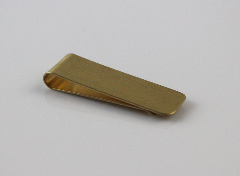 Mens Gold 1.5cms Wide Solid Money Clip