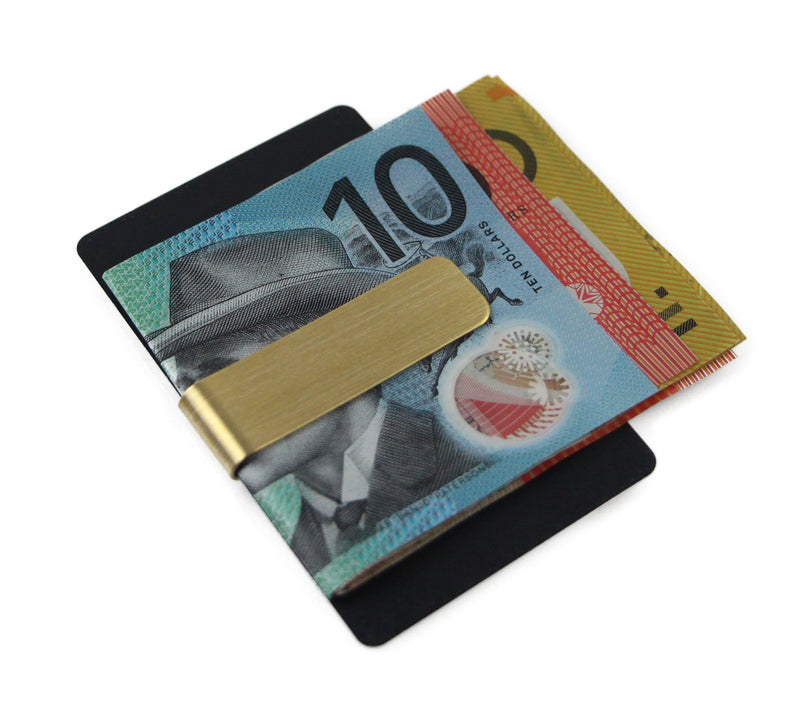 Mens Gold 1.5cms Wide Solid Money Clip