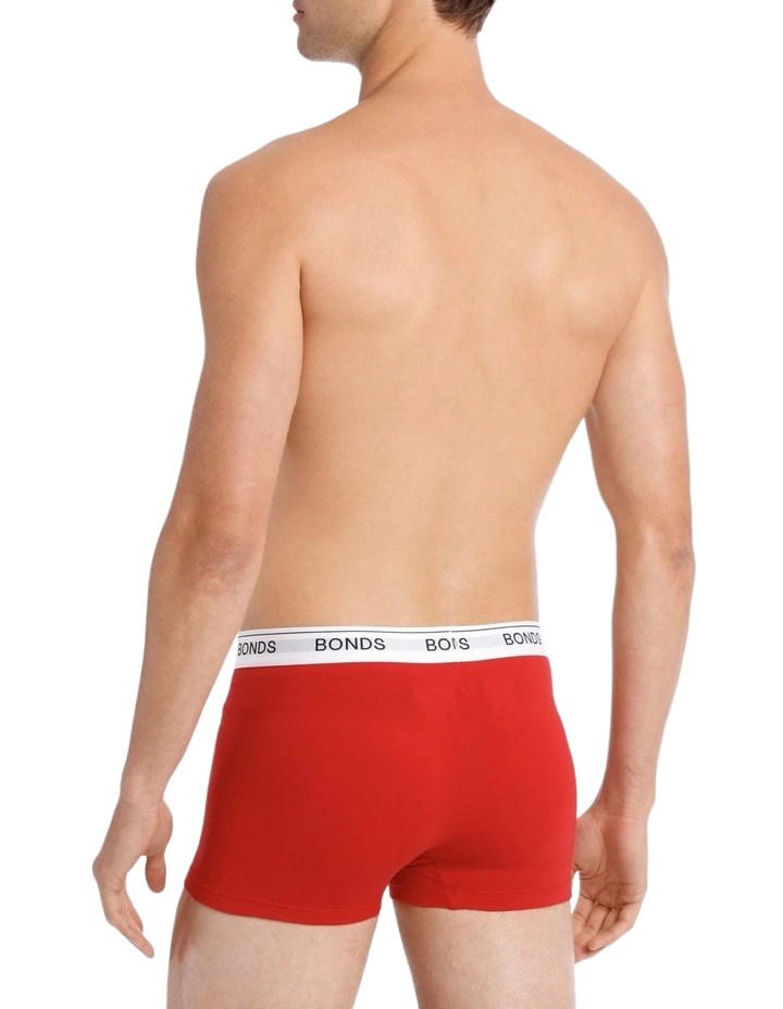 6 x Bonds Mens Guyfront Trunk Cotton Underwear Navy/Stripe/Red Trunks