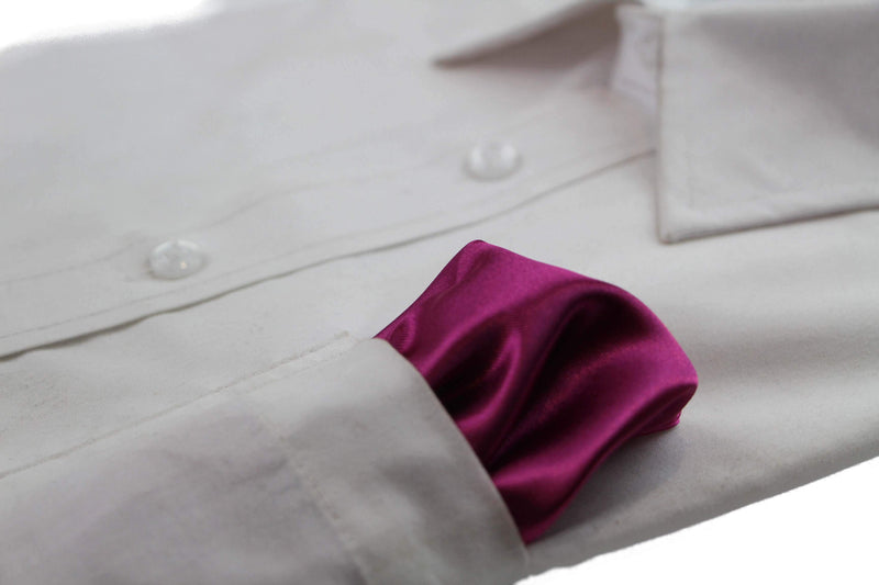 Mens Burgundy Pocket Square