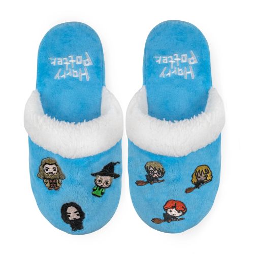 Unisex Kids Harry Potter Hogwarts Kawaii Slippers Kawaii HP Friends -Light Blue