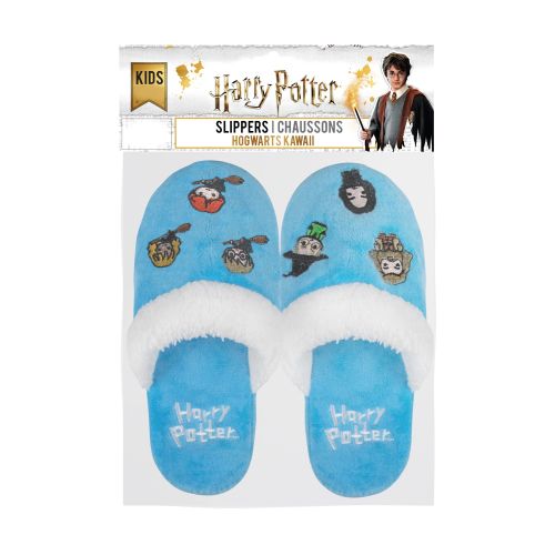 Unisex Kids Harry Potter Hogwarts Kawaii Slippers Kawaii HP Friends -Light Blue