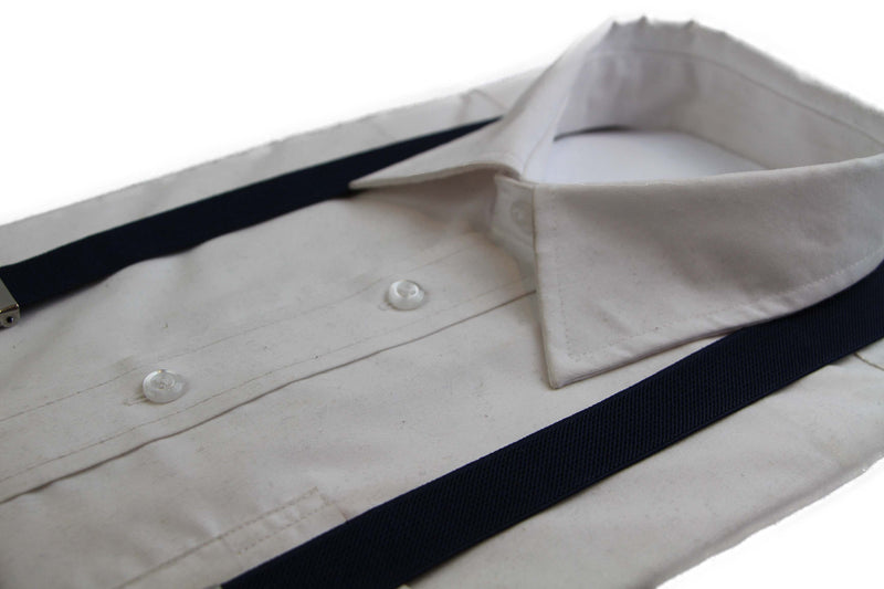 Extra Long Adjustable 138cm Navy Adult Mens Suspenders