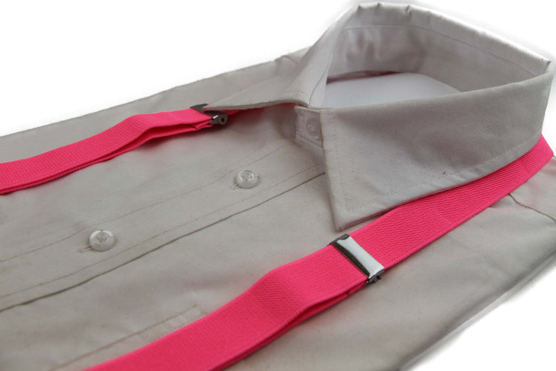 Boys Adjustable Fluro Pink 65Cms Suspenders