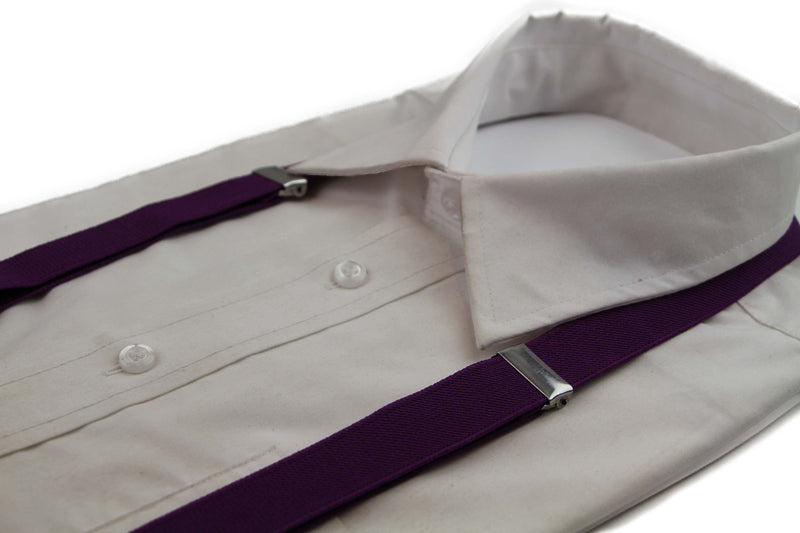 Boys Adjustable Dark Purple 65Cms Suspenders